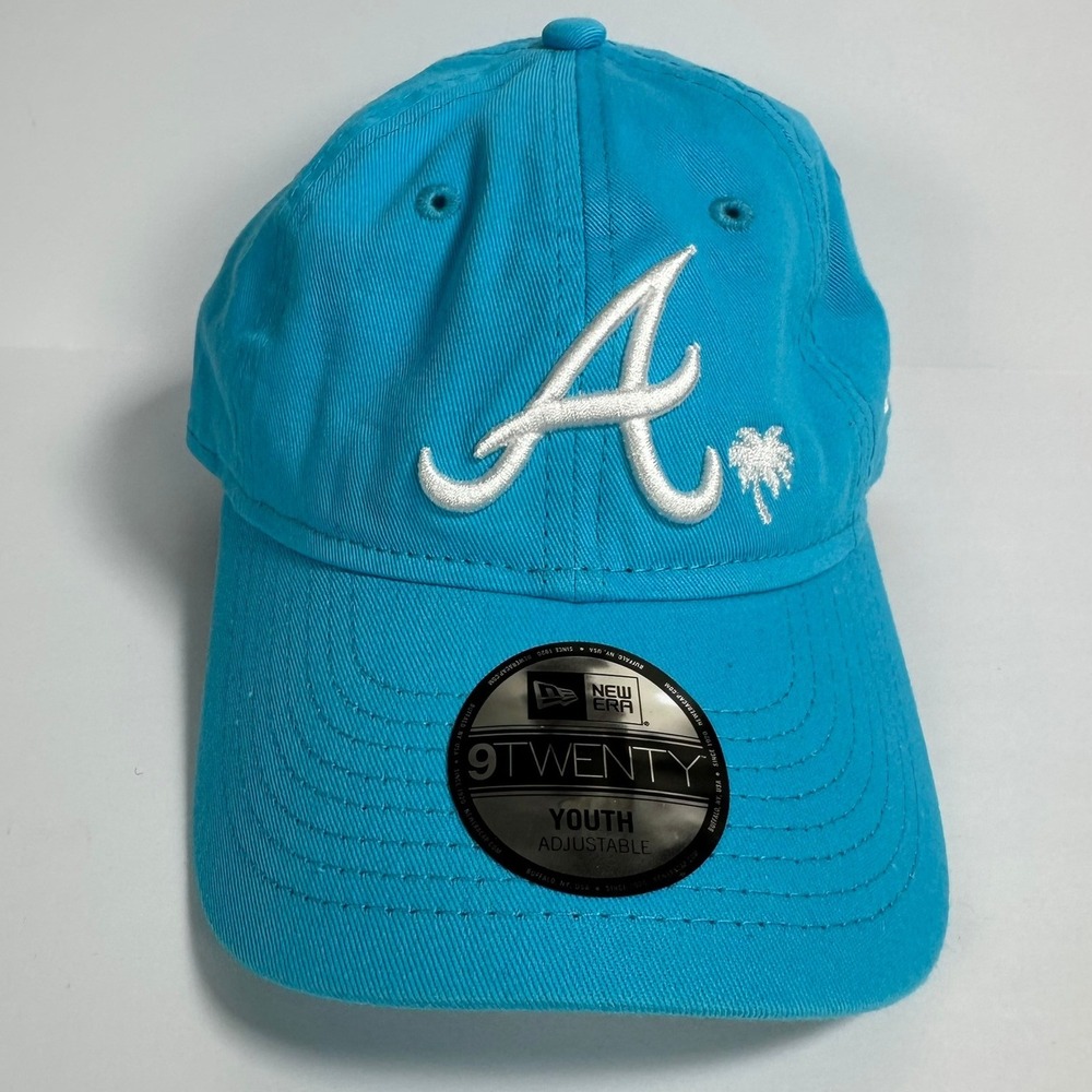 New Era Youth Atlanta Braves Baseball Cap Adjustable Blue 9TWENTY